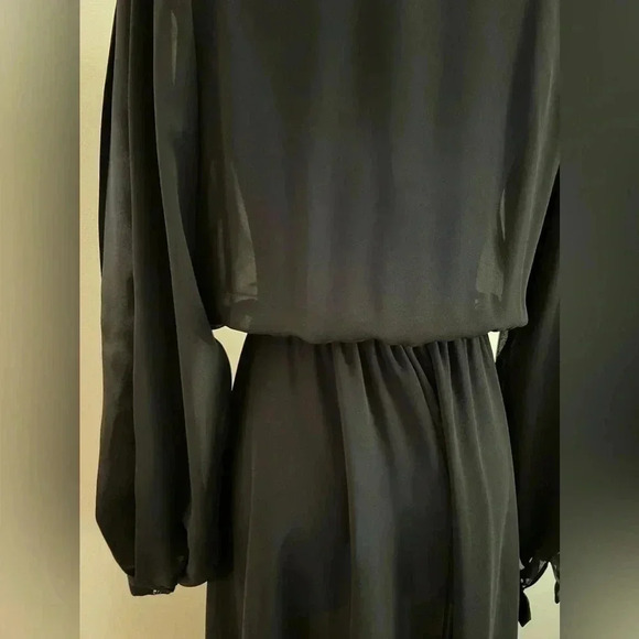 Vintage Ursula of Switzerland | Sheer Black Tuxedo Dress | Women’s 5/6 - Picture 6 of 8